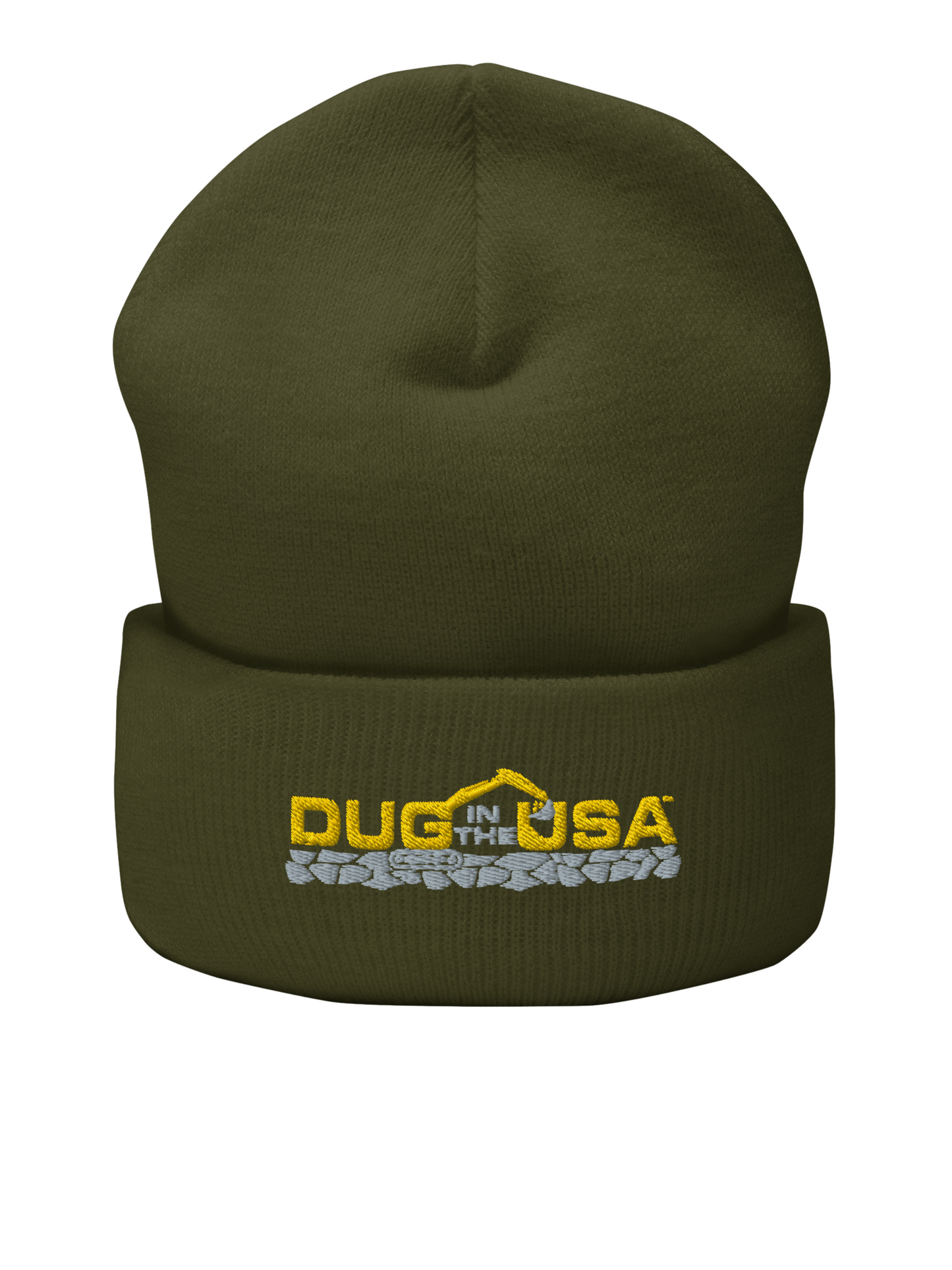 DUG IN THE USA - FORM-FIT BEANIE - CUSTOM EMBROIDERED