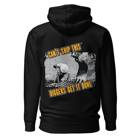 DIGGERS GET IT DONE - Black w/ Large Embroidered Front Logo