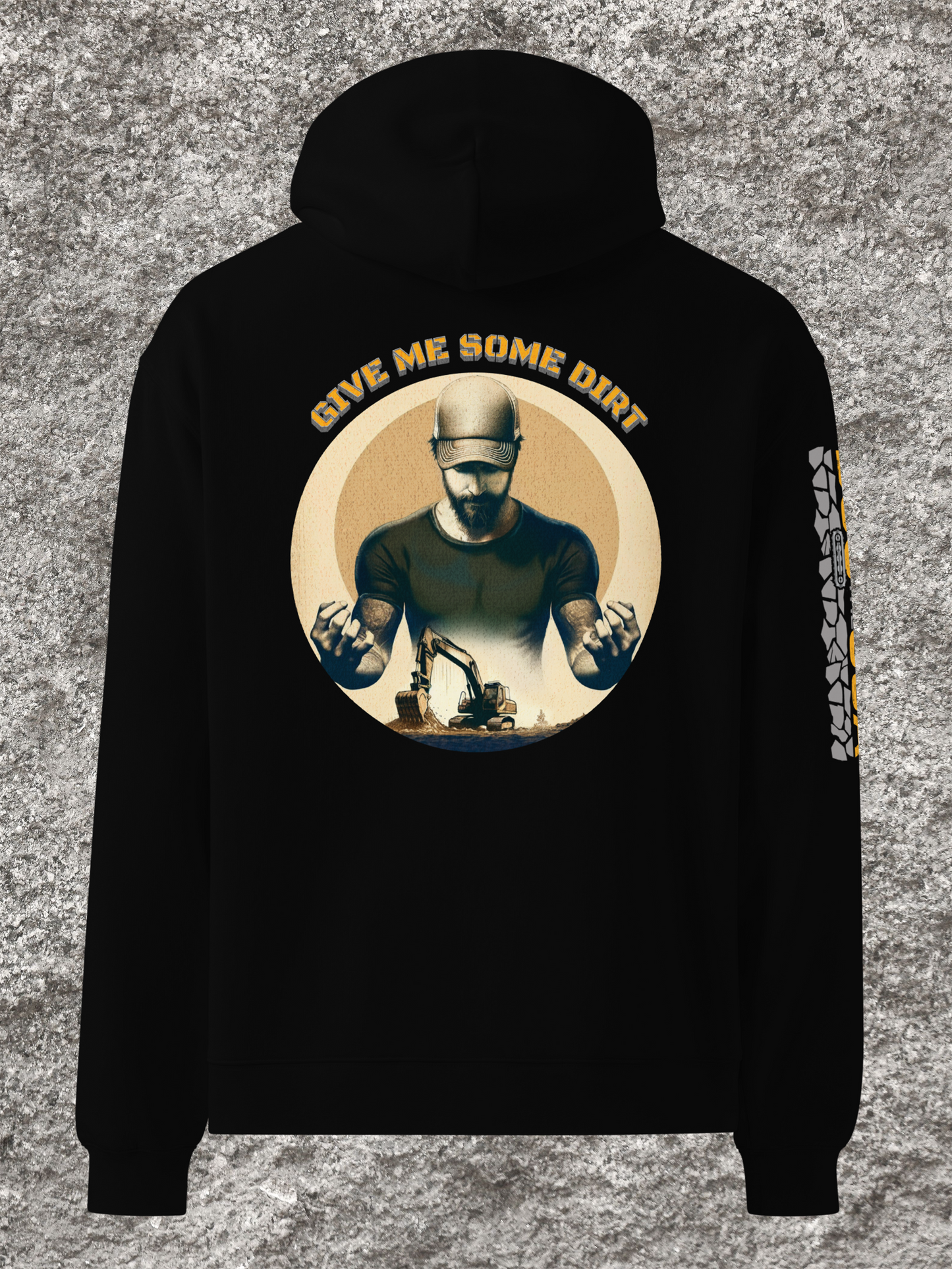 GIVE ME SOME DIRT - Comfort Fit Hoodie (Black)