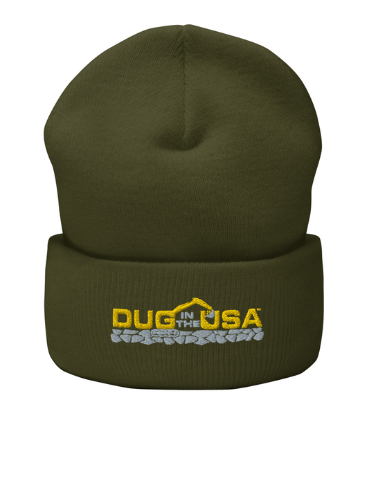 DUG IN THE USA - FORM-FIT BEANIE - CUSTOM EMBROIDERED